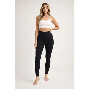 Pink Lily Black High Waisted Athletic Leggings Women’s XL